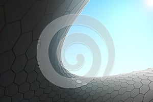 Hi-tech hexagon pattern