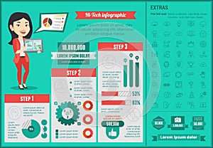 Hi-tech infographic template.