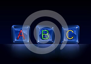 Hi-tech plastic alphabet blocks