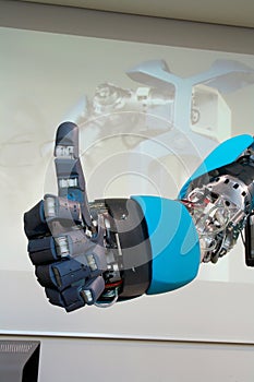 Hi-tech robot hand gesture meaning ok
