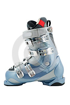 Hi tech ski boot profile on white