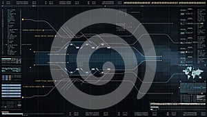 Hi-tech user interface head up display with digital data information