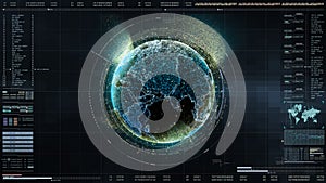 Hi-tech user interface head up display with digital data information