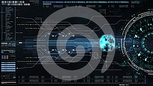 Hi-tech user interface head up display with digital data information