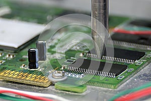 The hi-technology electronics industry assembly process by robotic system