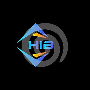 HIB abstract technology logo design on Black background. HIB creative initials letter logo concept photo