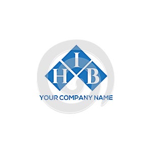 HIB letter logo design on WHITE background. HIB creative initials letter logo concept. HIB letter design photo