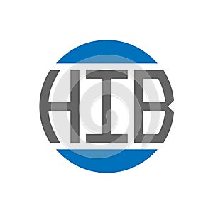 HIB letter logo design on white background. HIB creative initials circle logo concept. HIB letter design photo