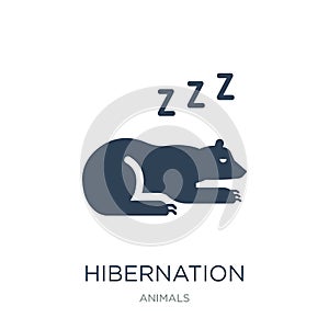 hibernation icon in trendy design style. hibernation icon isolated on white background. hibernation vector icon simple and modern