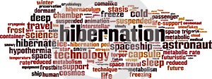 Hibernation word cloud