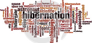 Hibernation word cloud