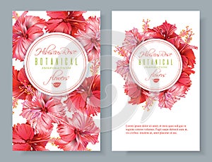 Hibiscus flower banners