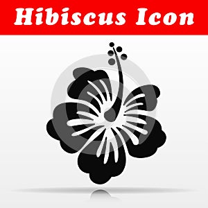 Hibiscus flower vector icon design