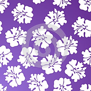 Hibiscus Pattern - Purple