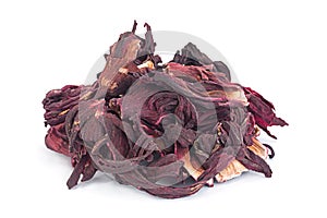 Hibiscus red dry tea closeup