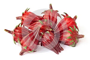 Hibiscus sabdariffa or roselle fruits photo