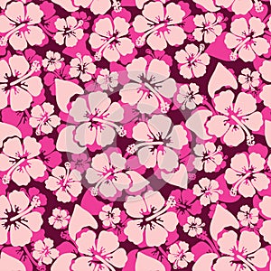 Hibiscus seamless background vector design summer shirt