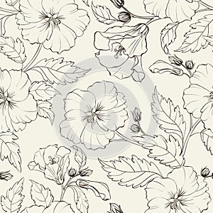 Hibiscuses background.