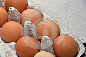 ÃÂ¡hicken eggs in a cardboard package