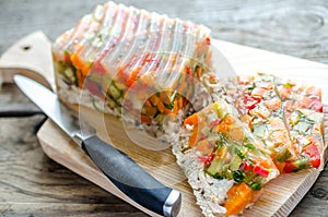 ÃÂ¡hicken galantine with vegetables photo