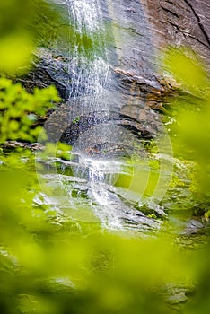 Hickory nut waterfalls during daylight summer