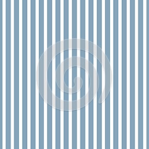 Hickory stripe pattern in delft blue and white. Old West fabric seersucker style background. Seamless vector repeat