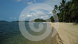 Hidden beach reef Coron, Palawan, the Philippines.