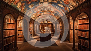 A hidden chamber in an ancient monastery s and intricate calligraphy .