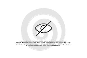 Hidden Eye Icon Representing Privacy and Invisibility