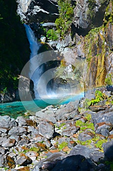 Hidden Falls, Hollyford, Fiordland National Park