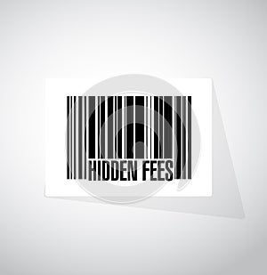 hidden fees barcode sign concept