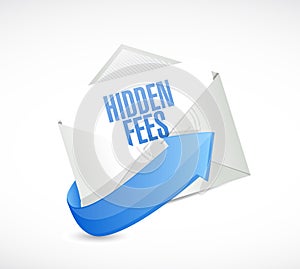 hidden fees mail sign concept illustration