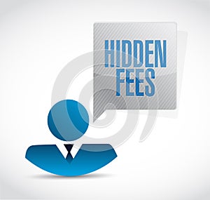 hidden fees people sign concept