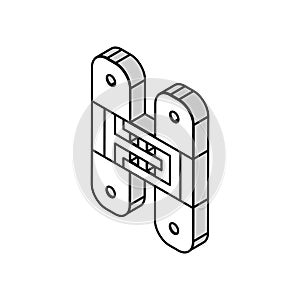 hidden hinges isometric icon vector illustration