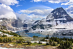 Hidden Lake in Glacier National Park, Montana USA