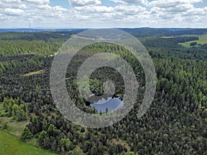 Hidden lake in the middle of the black forest