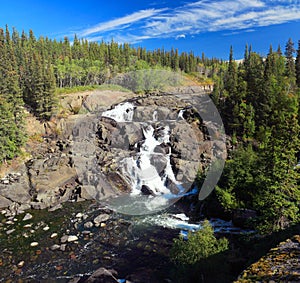 Hidden Lake Territorial Park, Beautiful Cameron Falls, Northwest Territories, Canada