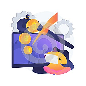 Hidden mining abstract concept vector illustration.