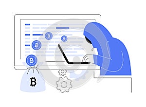 Hidden mining abstract concept vector illustration.
