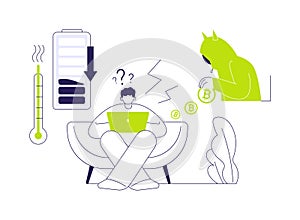 Hidden mining abstract concept vector illustration.