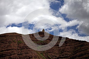 Hidden in the mountains of tibet,the ashram of buddhist practitioners