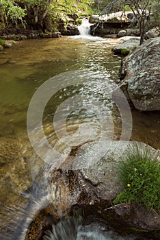 Hidden mysteries waterfall in the forest.