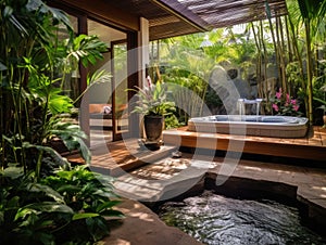 Hidden Retreat: The Modern Spa Garden Oasis with Bamboo Elegance