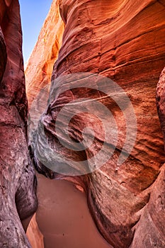 Hidden Slot Canyon in the Hearth of Grand Staircase Escalante National Monument, Utah