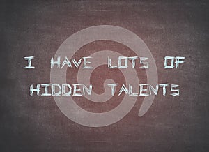 Hidden talents skills leadership ambition typography