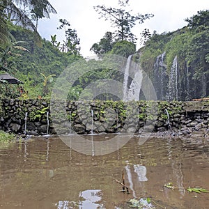 A hidden waterfall in the Indonesian jungle