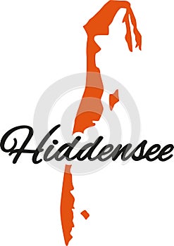 Hiddensee map Germany
