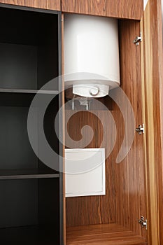 Hide Condensing Boiler in cupboard, Combi Boiler for house energy saving.