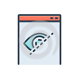 Color illustration icon for Hide, conceal and secrete photo