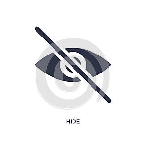hide icon on white background. Simple element illustration from interface concept